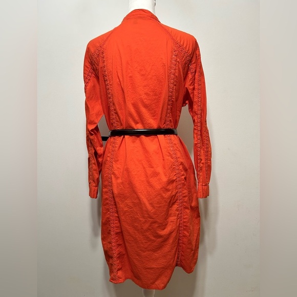 Melissa Odabash Emily Crochet Trim Lace Eyelet Cotton Button Up Shirt Dress - Picture 7 of 13